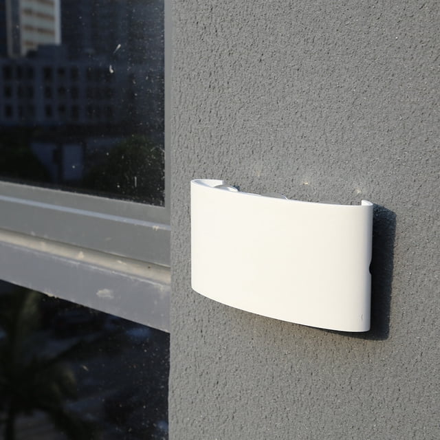 AC85-265V 6W estilo arco LED aplique de luz muestra lámpara de pared moderna para dormitorio blanco cálido