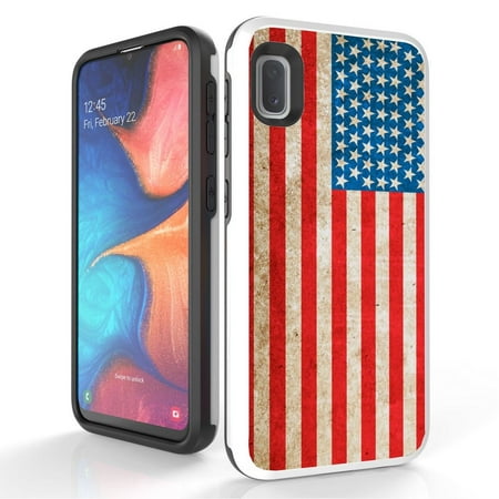 Beyond Cell [Duo Shield] Slim Shockproof Case for Samsung Galaxy A10e - Vintage American Flag