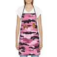 thumbnail image 4 of Anti-Fouling Belt Pocket Elasticated Apron - Non-Slippery Non-Fading Non-Shrinking Non-Crinkly Water-Repellent Texture Military Camouflage Pattern Abstract Pink_2, 4 of 8