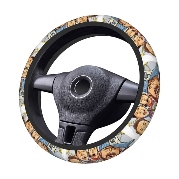Perfect-Dude Steering Wheel Cover Elastic Stretch Breathable Vehicle Steering Wheel Protector Car Interior Accessories