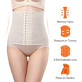 thumbnail image 5 of HONGLONG Waist Trainer Corset for Women, Sport Workout Body Shaper Tummy Control with Adjustable Hooks, Beige 4XL, 5 of 7
