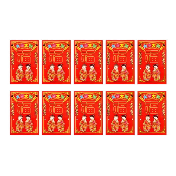 Ruifaya 10/100 piezas de sobres rojos chinos pequeños para Navidad, Año Nuevo y dinero, oferta O5