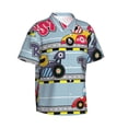 thumbnail image 2 of Motor Racing Men's 3d Print Casual Button Down Shirts, Novelty Hawaiian Short Sleeves 3xl, 2 of 9