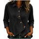 thumbnail image 2 of Neewe Women's Cotton Plain Lapel Collar Button Down Cardigan 3/4 Sleeve Lightweight Trendy 2026, 2 of 6
