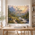 thumbnail image 5 of Natural Around Wooden with Cross Left Foreground, Inspirational Illustration for Quote Lovers, Wall Decor, Mother'S Day Gift, Tapestry Wall Hanging for Dorm and Living Room, 5 of 7