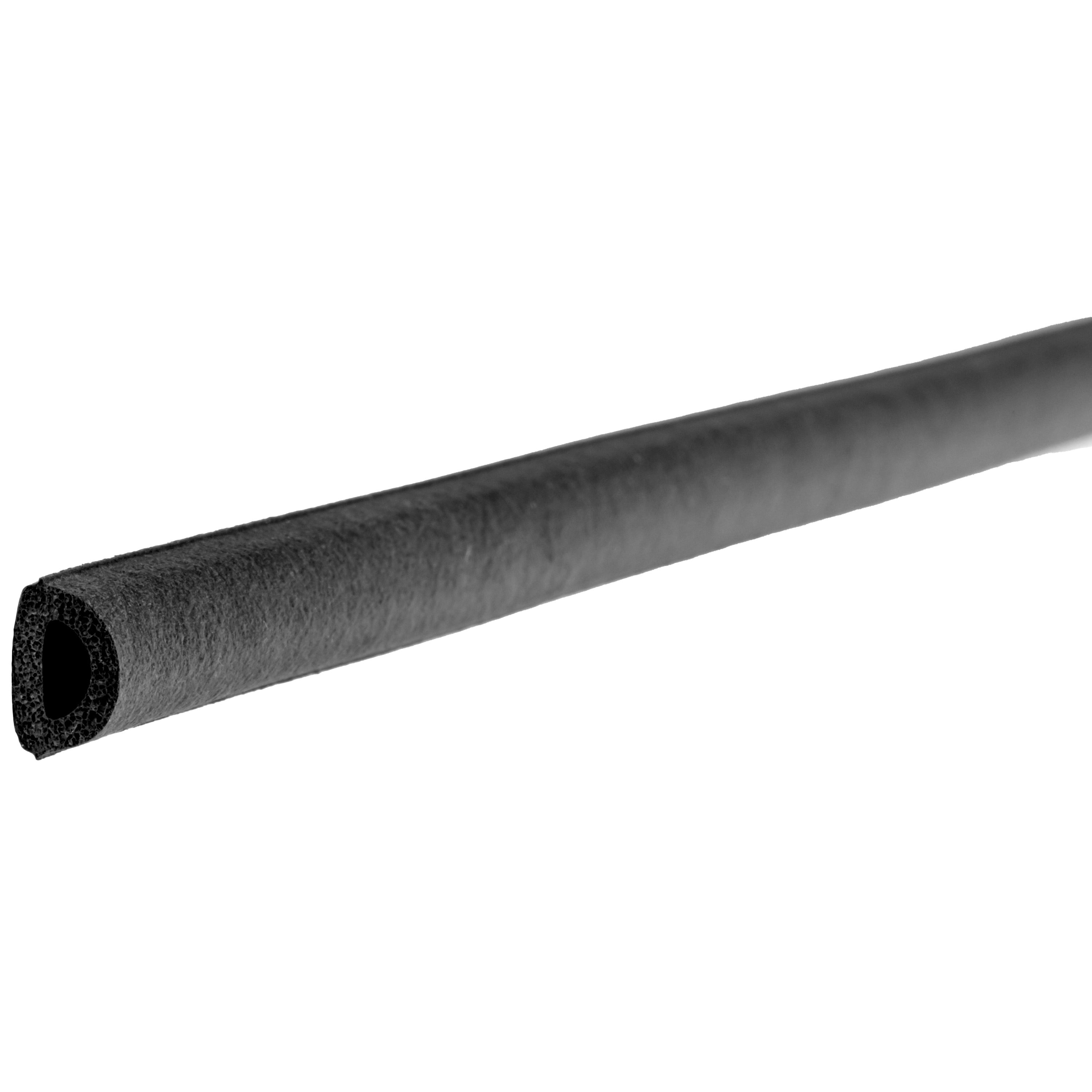 Duck Brand Auto & Marine Black Rubber Weatherstrip Seal, 0.31 in. x 0.38 in. x 17 ft.
