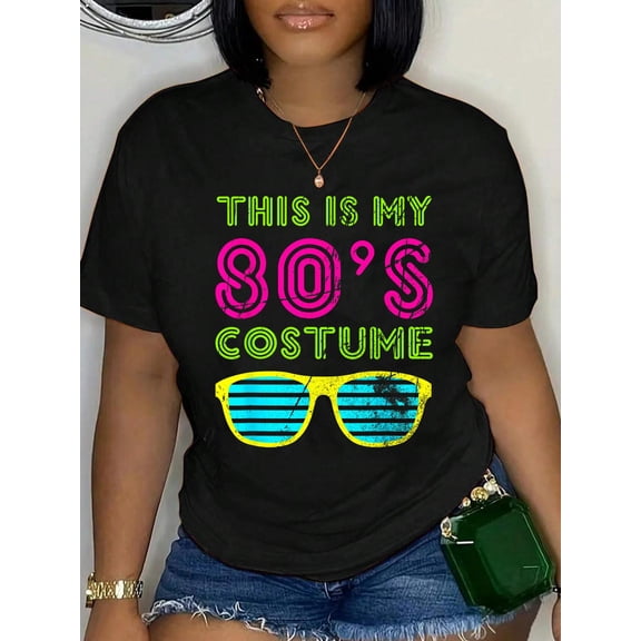 This Is My 80s Costume Neon T-Shirt 80's 90's Party Tee T-Shirt