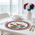 thumbnail image 5 of OAVQHLG3B American Flag Vases Flowers 4th of July Round Placemats Set of 4, 14 Inch Patriotic Memorial Day Round Table Mats for Dining Decoration, 5 of 6
