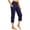Navy, variant on SwiftWear Womens Casual Capri Pants Relaxed Silhouette wIth Pocket | Effortless Activity Wear S-3XL​