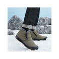 thumbnail image 4 of Frontwalk Womens Mens Winter Boot Plush Lined Warm Shoes Casual Snow Boots Walking Cold Weather Ankle Booties Unisex Zipper Army Green 9.5, 4 of 6