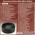 thumbnail image 2 of Unique Bargains Accessory Drive Belt Idler Pulley for Chevrolet Silverado Express K1500 C1500 for Ford F150 E250 Expedition Explorer for GMC Tensioner Pulley Guide Pulley No.88909582/38001/419-602, 2 of 8