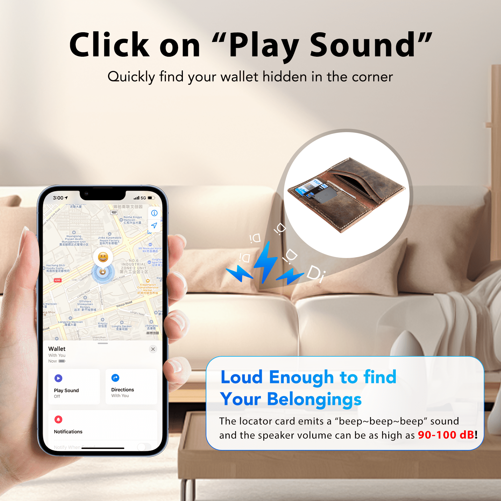 Wallet Tracker Card 2Pack, Bluetooth Tracker with Apple Find My(iOS Only), Rechargeable Thin Smart Card Wallet Finder, Item Finder for Luggage/Bags/Passport/Phone, IP68 Waterproof Black, FCC Approved