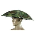 thumbnail image 2 of 5 Pcs 21.7 inch Camouflage Adult Kid Umbrella Hat, Sports Head Umbrella Hats for Adult Kids Women, Folding Waterproof Fishing Headwear for Outdoor Party Sun Shade Camping Hiking, 2 of 9