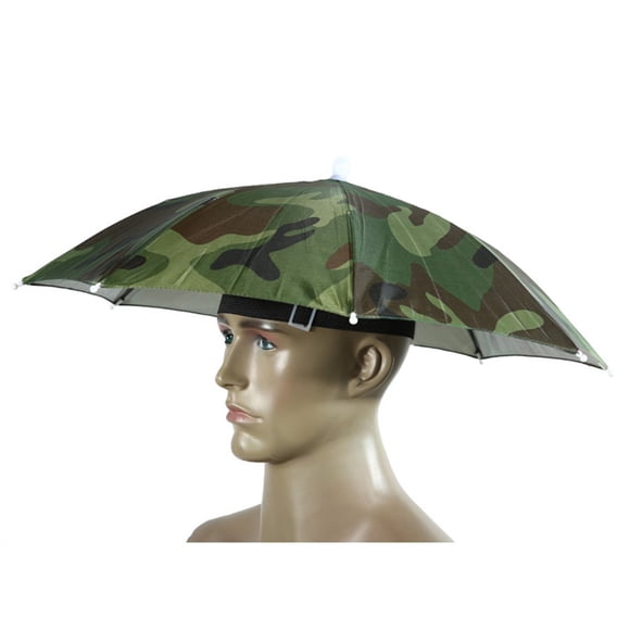 Convenient Adult Kid Umbrella Hat Cap Outdoor Sun Shade Camping Fishing Travel