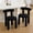 Black, variant on Dayalane Modern Dining Chairs Set of 4, Upholstered Barrel Chairs with Curved Back Sherpa Armless Accent Chairs for Kitchen, Dining Room, Living Room,White