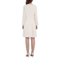 thumbnail image 3 of INSPIRE CHIC Vestido de Tweed A-Line para Mujeres de Manga Larga Vintage Vestidos de Trabajo con Falda L Beige, 3 of 4