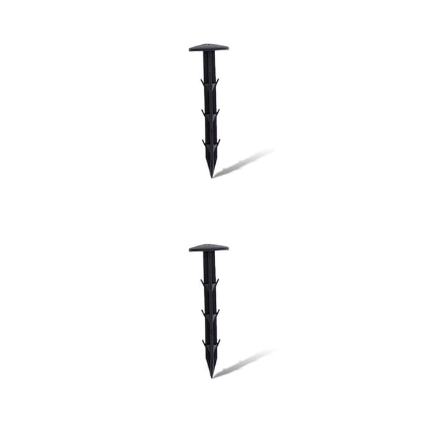 sweethay Clavo de tierra para jardín, toldo a prueba de viento, estacas de fijación, barrera de malas hierbas reutilizable, picos para valla, Patios al 11cm 2piezas sweethay CBP214621