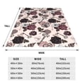 thumbnail image 3 of Sikiie Retro Red Black Roses Ultra-Soft Micro flannel Blanket Luxury All Seasons Warm Blanket for Bedding Sofa and Travel (4 sizes)-80"x60", 3 of 7