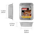 thumbnail image 2 of Handi-Foil 9.37" x 11.75" Aluminum Foil Extra Deep King Roaster Baker (2 Pack), 2 of 5