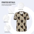 thumbnail image 3 of KLL Cute Black Dog for Men's Baseball Shirts,Short Sleeve Casual Shirts Button Down Shirt for Men Beach Summer Wedding Shirt-3X-Large, 3 of 7