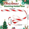 thumbnail image 2 of MODANU 4Pcs Christmas Stocking Mantle Holders, Lightweight Stocking Hangers Adjustable, Candy Cane Stocking Hooks, Non-Skid Stocking Holders for Christmas Fireplace Decoration (Red), 2 of 7