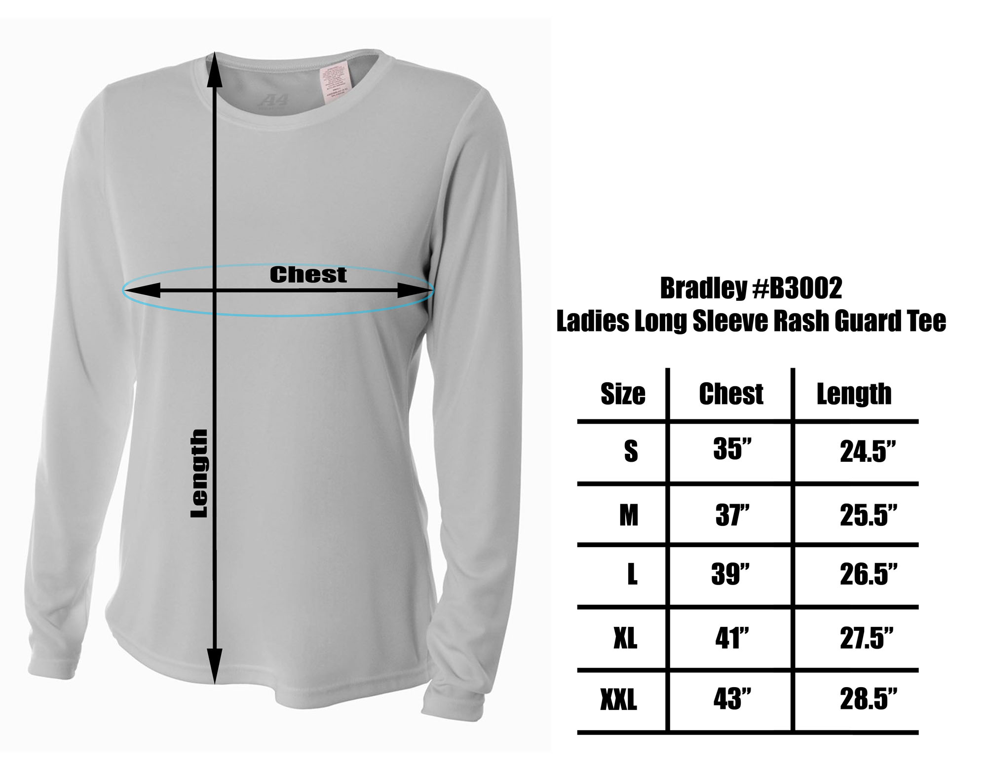 Bradley Women's Casual Fit Long Sleeve Rash Guard Swim Shirt with UV Protection - image 2 of 2