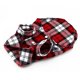 thumbnail image 3 of Nueva camiseta a cuadros para cachorro de perro pequeño, abrigo con solapa, chaqueta para gato, ropa de disfraz, rojo M, 3 of 12