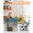 thumbnail image 4 of Teal Blue Stand Mixer Dust Cover with Storage Pocket & Handles,Brown White Minimalist Retro Smear Ombre Art Fits All Tilt Head & Bowl Lift Kitchen Appliance Cover Organizer Bag Accessories,6-8 Quart, 4 of 6