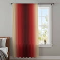 thumbnail image 4 of Dark Red Yellow Ombre Sheer Curtains 72 Inches Long, Farmhouse Modern Gradient Art Light Filering Curtains, Breathable Simi Curtain Privacy Drapes for Living Room Bedroom Lightweight Window Treatment, 4 of 9
