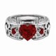 thumbnail image 2 of Elegante anillo europeo en forma de corazón Ajz2087 rojo, una elección significativa e inolvidable, 2 of 7