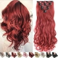 thumbnail image 2 of SEGO Clip in Hair Extensions Full Head Thick Long Straight/Curly Wave Hair 8 pieces 18 clips, 2 of 8