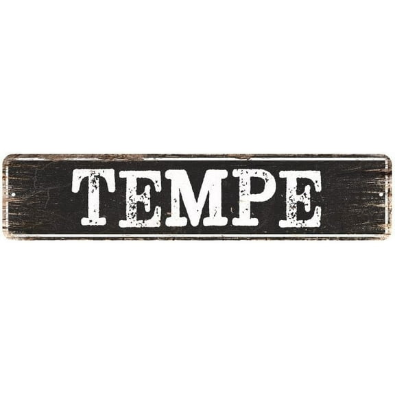 TEMPE Gift Chic Metal Sign Home Decor Cities 4x18 204180007024
