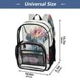 thumbnail image 4 of PVC Transparent Backpacks Clear Backpack for Travel and Outings Highland Cow with Wildflowers, 4 of 7