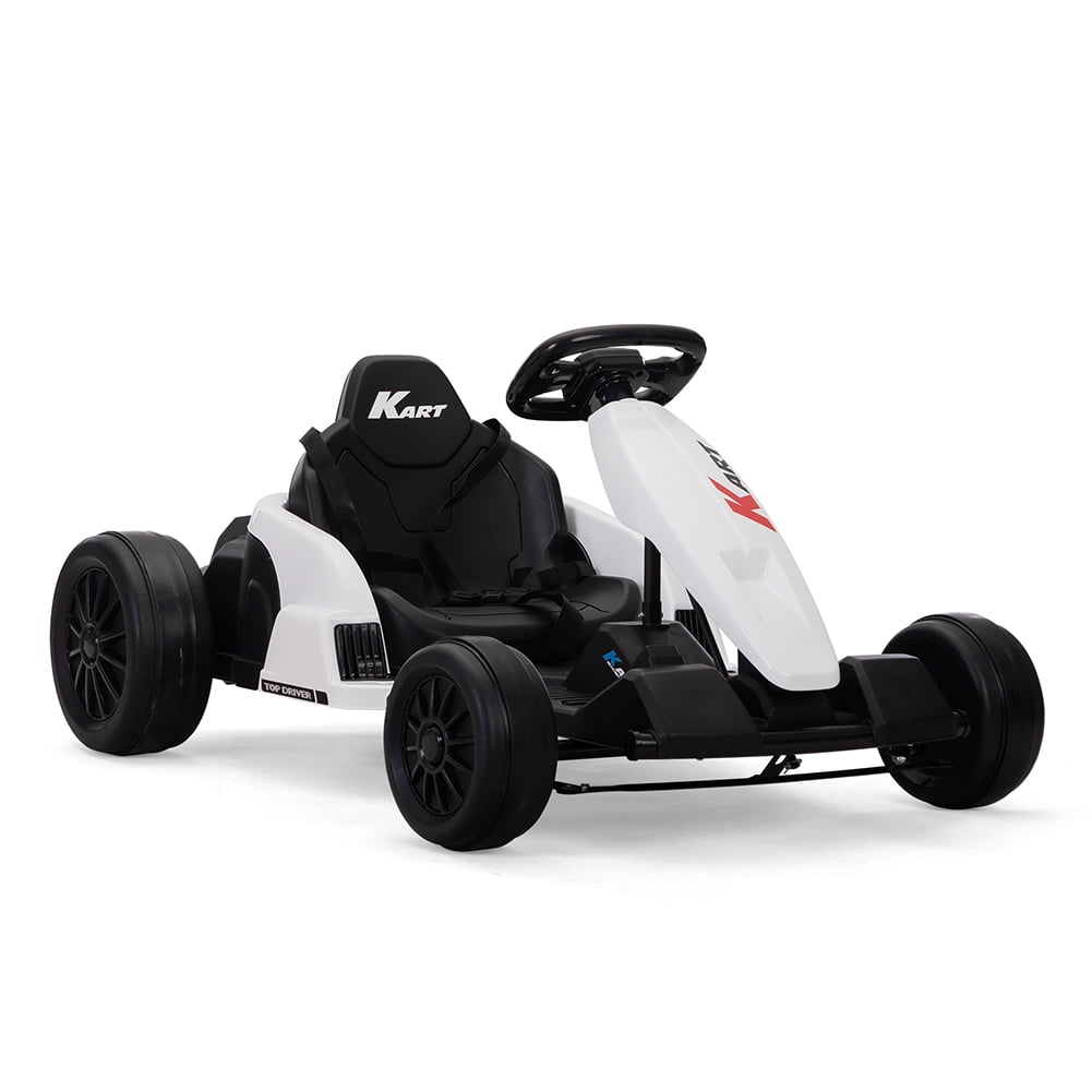 Kadyn Kart Ride On, Outdoor Ride-on Toy for Kids Aged 4-16, Kids Racing Car with MP3, Black and White Kadyn Kart Ride On, Outdoor Ride-on Toy for Kids Aged 4-16, Kids Racing Car with MP3, Black and White