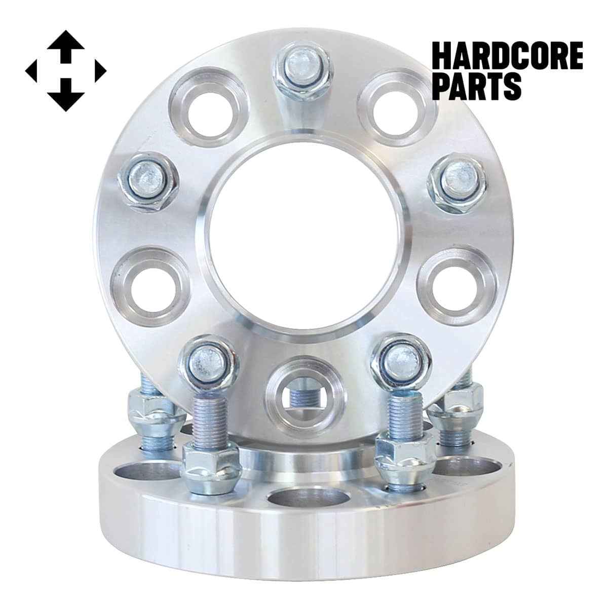 2 QTY Wheel Spacers Adapters 1" fits all 5x4.5 (5x114.3) Hubcentric