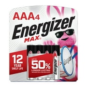 Energizer MAX AAA Batteries (4 Pack), Triple A Alkaline Batteries