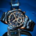 thumbnail image 4 of CURREN 8355 Luxury  Business Quartz Men Watch 3ATM Waterproof Large Case Big Dial Luminous Wrist Watch Calendar Minute Second Chronograph 24-hours Three Sub-Dials Wristwatch with Alloy Strap Ba, 4 of 7