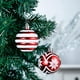 thumbnail image 2 of 24 bolas navideñas tradicionales de 60 mm en rojo y blanco, irrompibles para decorar el árbol de Navidad, 2 of 4