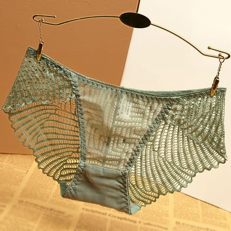 

PEASKJP Cotton Thongs for Women Stretch Seamless Thongs for Women No Show Thong Underwear Women Green One Size