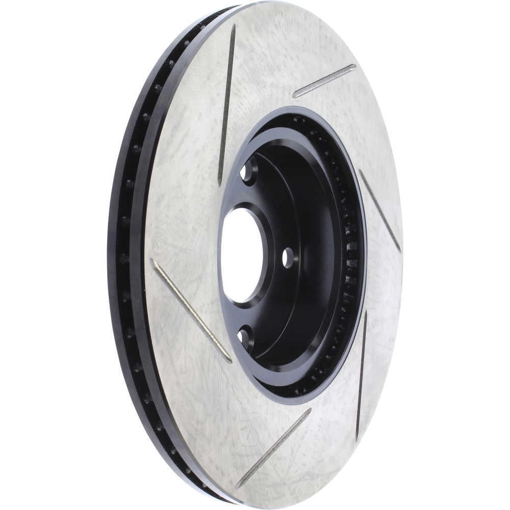 StopTech 126.45092SL Sport Slotted Brake Rotor; Front Left, European style brake pad compounds