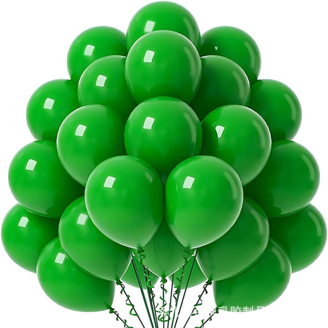 Nvzi Globos mate de 10 pulgadas, 60 piezas de globos de látex para fiesta de helio de calidad para cumpleaños,béisbol, decoraciones náuticas para bodas y fiestas, verde B