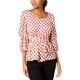 thumbnail image 1 of INC Blusa cruzada con lunares divertidos para mujer, blanca, pequeña I-N-C Envolver, 1 of 1