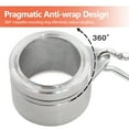 thumbnail image 3 of Anley 1" Aluminum Flagpole Mounting Rings Set - Anti Wrap 360° Rotatable Ring with Carabiners (Silver, Pack of 2), 3 of 7