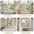 thumbnail image 6 of Lemon Bird Tier Curtains, Watercolor Yellow Green Foliage Flower Leaf Light Filtering Kitchen Curtains, 2Pcs Rod Pocket Half Window Treatments Panels for Sink Cafe Cabinet Basement 27.5x45 Inches, 6 of 9