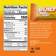 BUILT Sour Puff Protein Bar, Sweet Peach Punch, 16g Protein, Collagen, 150 Calories, 4 Count Box, 1.45 oz Bars