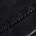 thumbnail image 5 of StSilkitty Men's Leather Jacket Solid Color Long Sleeve Full Zip up Collared Leather Jackets Coat with Pockets, 5 of 8