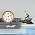 thumbnail image 2 of Reloj de pared con figura de bailarina de ballet y pájaro cantor, reloj decorativo para cocina, hogar, escritorio, estatua de bailarina, regalo decora, 2 of 8