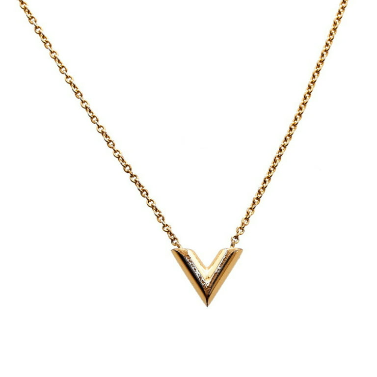 Authenticated Used Louis Vuitton Essential V Necklace M61083 Gold