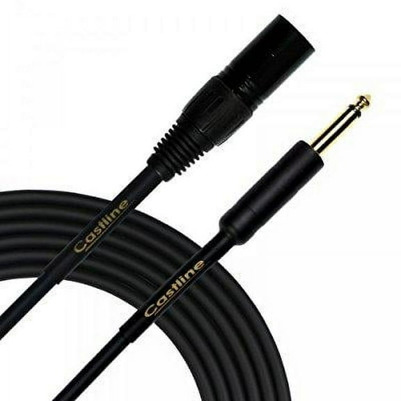 6 Ft Castline Gold XLR male to 1/4" TS Patch Chle Mogami Neglex 2549