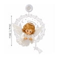 thumbnail image 2 of Diceymbol Christmas Suction Cup Window Light Light-Up Festive Window Scene Flat Plastic Christmas Decoration with Warm LED Lights, 7.09 in Angel, 2 of 5
